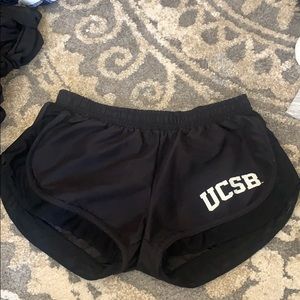 UCSB black running shorts